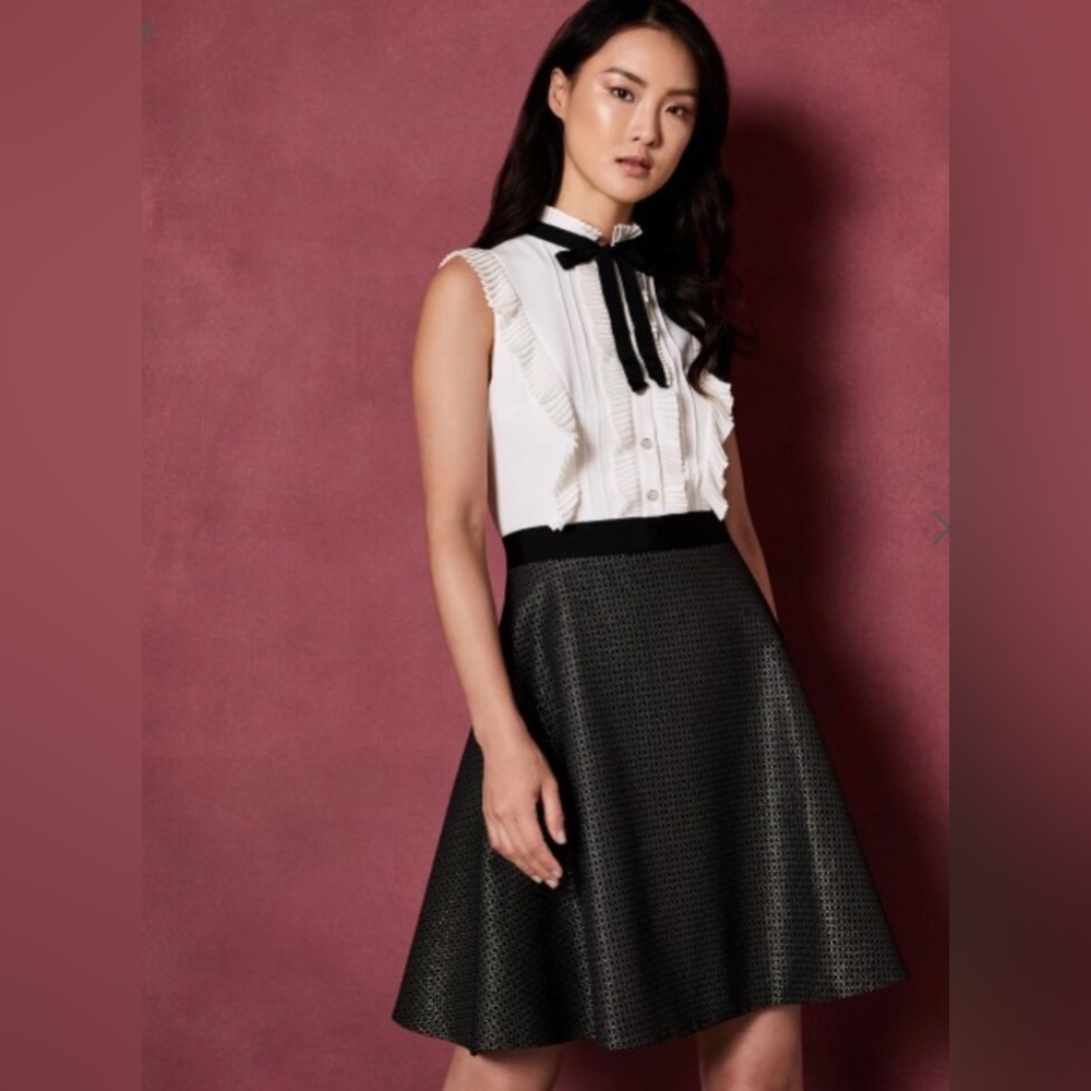 Ted Baker Karoll Ruffle Bow Skater Dress